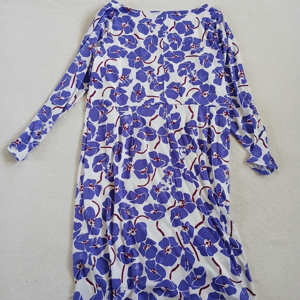 eloquii ♡ floral fit & flare slit front dress 20 plus size - Picture 11 of 11